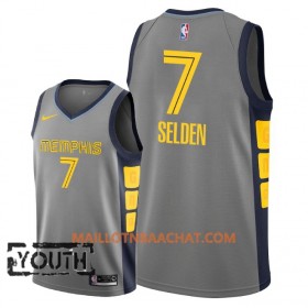 Maillot NBA Memphis Grizzlies Wayne Selden 7 2018-19 Nike City Edition Gris Swingman - Enfant